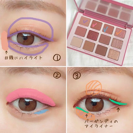 ピースマッチング12色シャドウパレット 2018 HOLIDAY/HOLIKA HOLIKA/アイシャドウパレットを使ったクチコミ(2枚目)