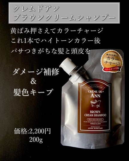クレムドアン ブラウンクリームシャンプー|creme de Annの クレムドアン ブラウンクリームシャンプー|creme de Annの