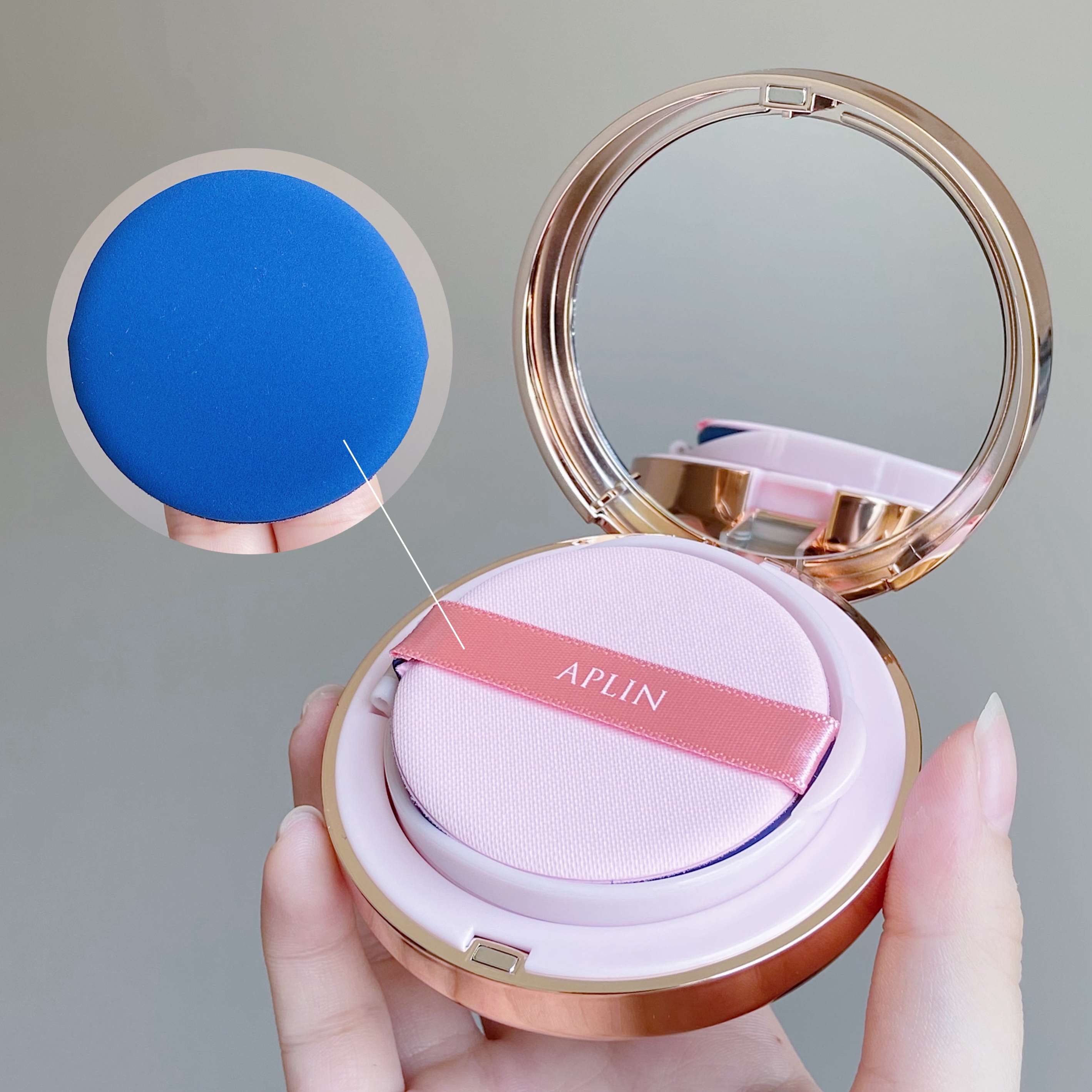 ピンクティーツリーカバープライマークッション 17号 ピュアアイボリー/APLIN/クッションファンデーションを使ったクチコミ（3枚目）