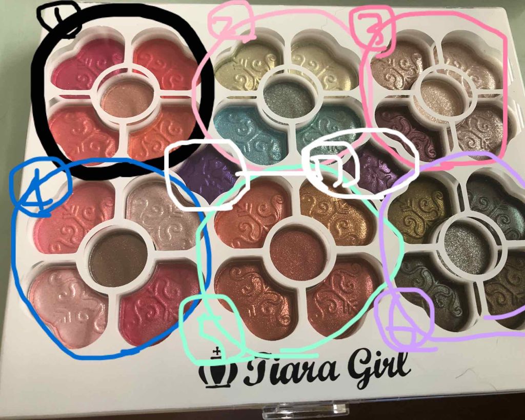 アイカラーパレット/ティアラガール/アイシャドウパレットを使ったクチコミ(2枚目)