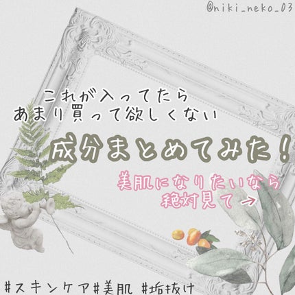 ꒰ঌNero໒꒱ @体調崩し中 on LIPS 「🍀買う時にチェックして欲しい成分まとめ🕊皆さんはスキンケアやコ..」(1枚目)