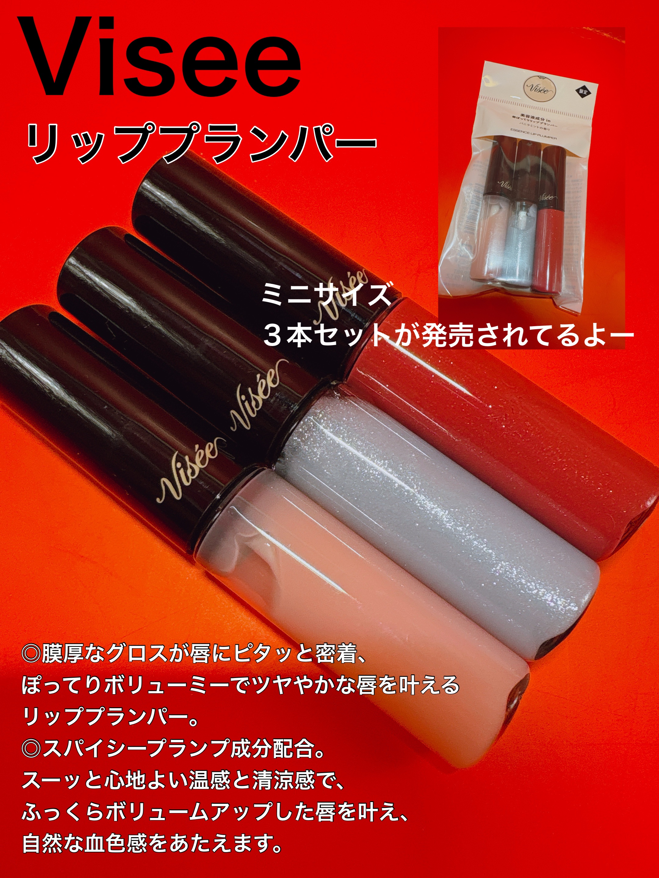 エッセンス リッププランパー ミニセット/Visée/メイクアップキットを使ったクチコミ（1枚目）