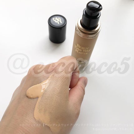 ボーン ディス ウェイ アンディテクタブル 24H マット ファンデーション ポーセリン/Too Faced/リキッドファンデーションを使ったクチコミ(2枚目)