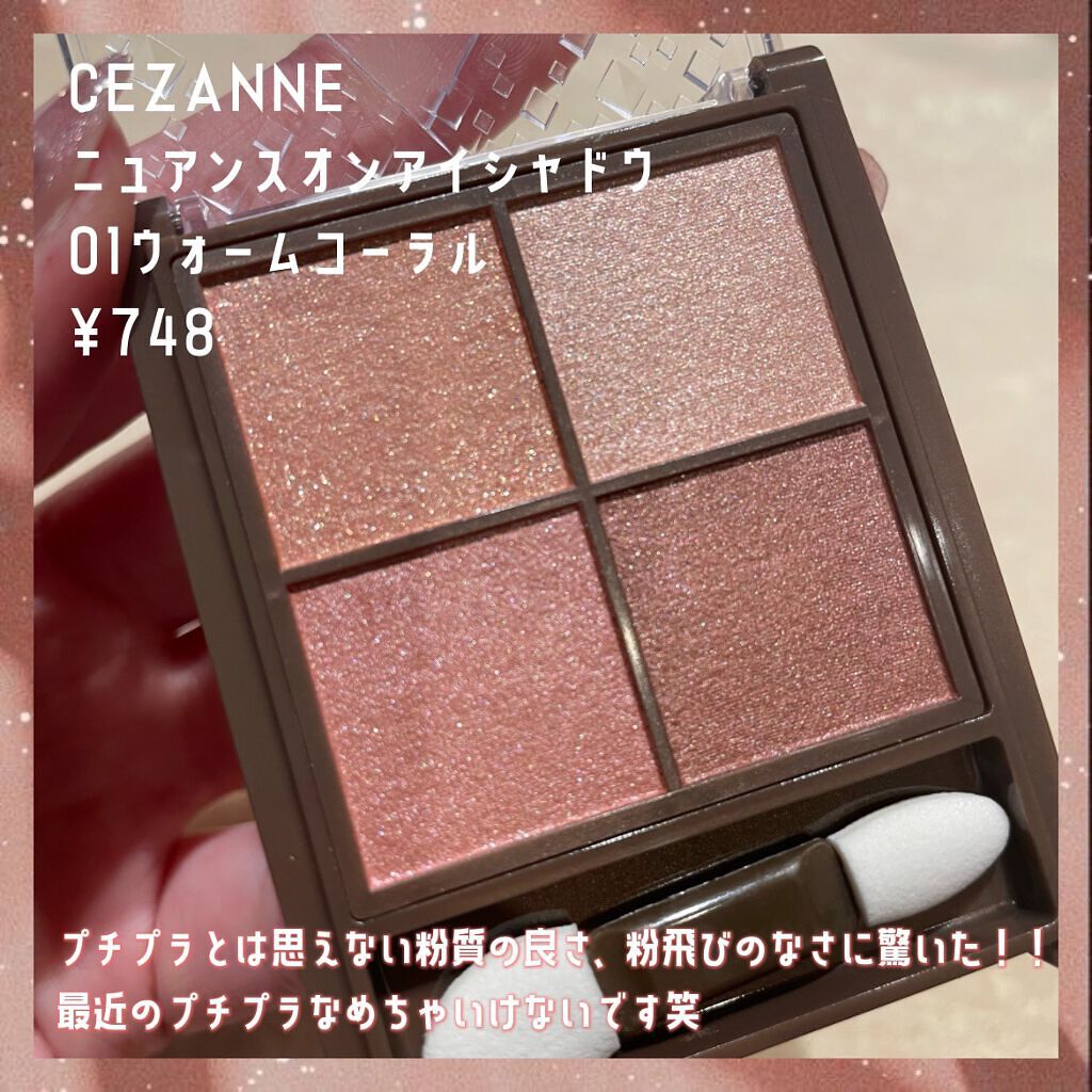ニュアンスオンアイシャドウ/CEZANNE/アイシャドウパレットを使ったクチコミ(4枚目)