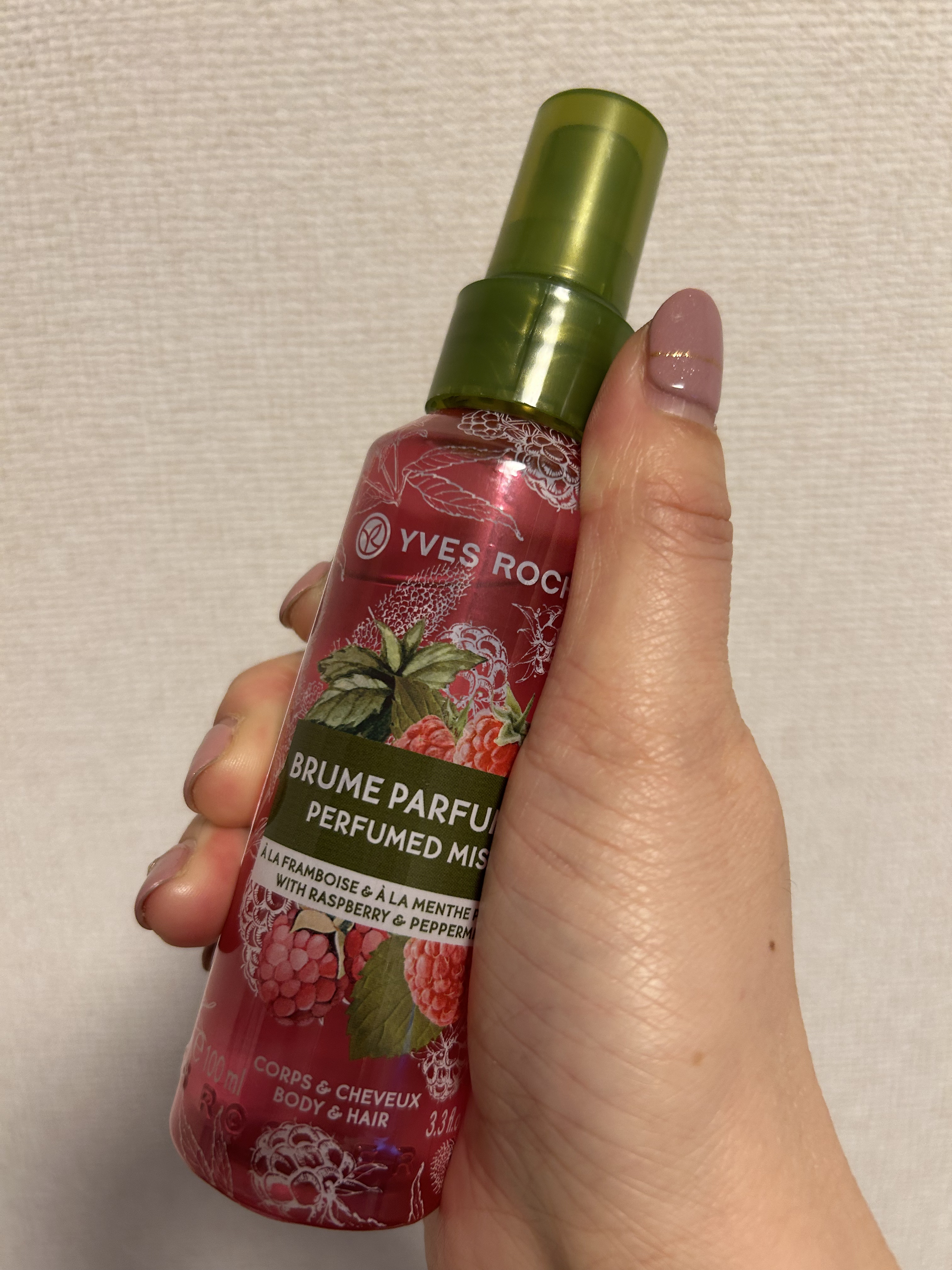 ヘア&ボディミスト  ラズベリー&ペパーミント/イヴ・ロシェ/香水(その他)を使ったクチコミ（1枚目）
