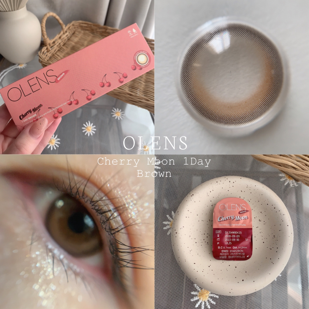 Cherry Moon 1day ブラウン/OLENS/カラーコンタクトレンズを使ったクチコミ（1枚目）