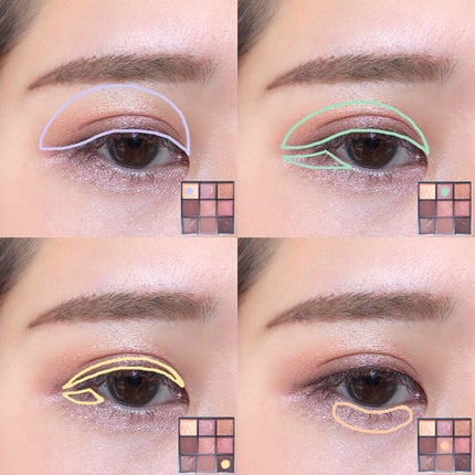 UR GLAM BLOOMING EYE COLOR PALETTE/U R GLAM/アイシャドウパレットを使ったクチコミ(2枚目)