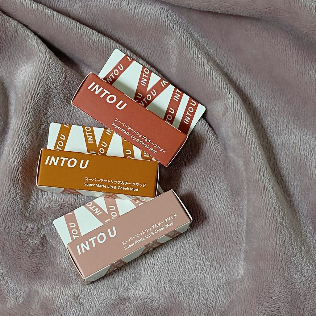 スーパーマットリップ＆チークマッド/INTO U/口紅を使ったクチコミ（1枚目）