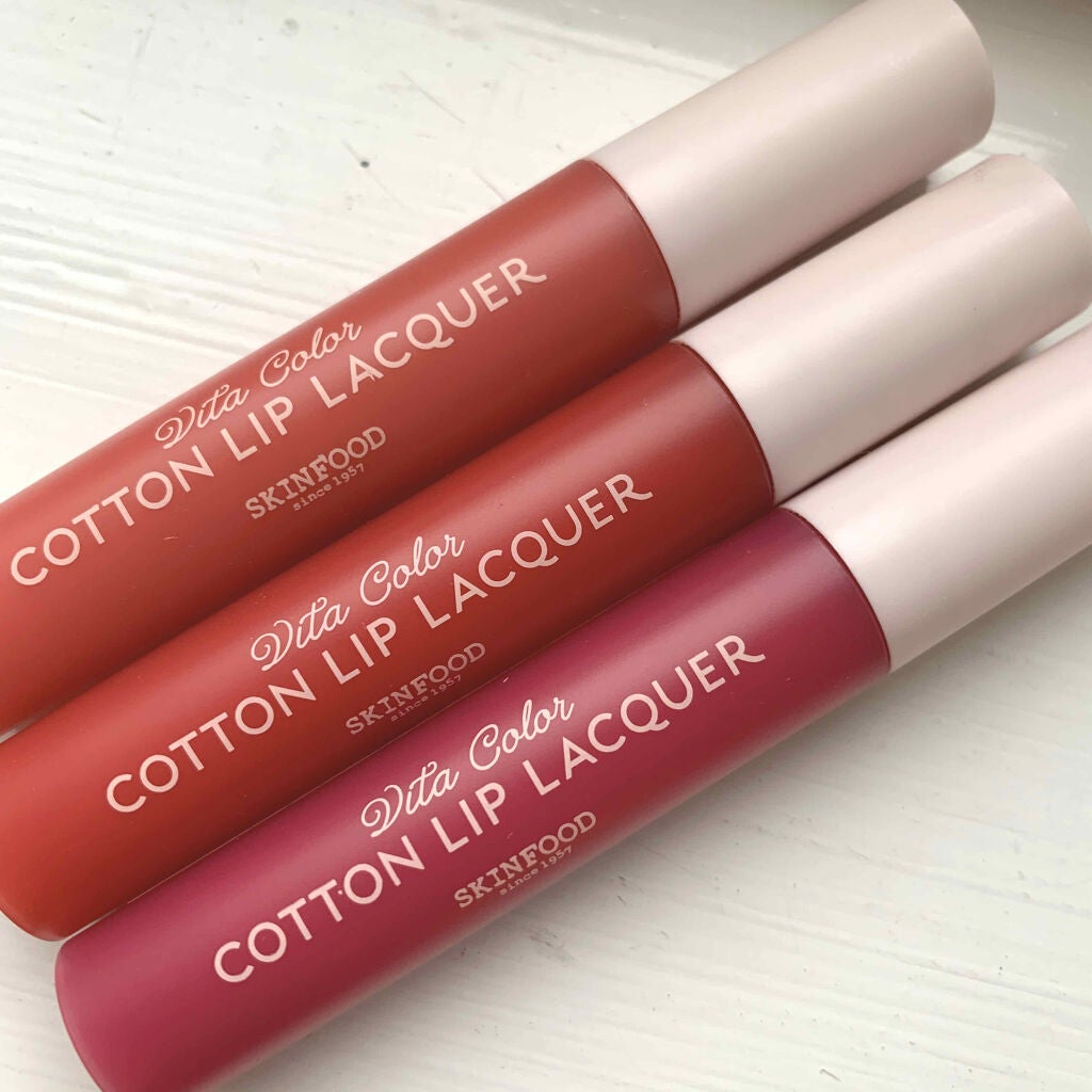 ビタカラー コットン リップラッカー/SKINFOOD/口紅を使ったクチコミ(1枚目)