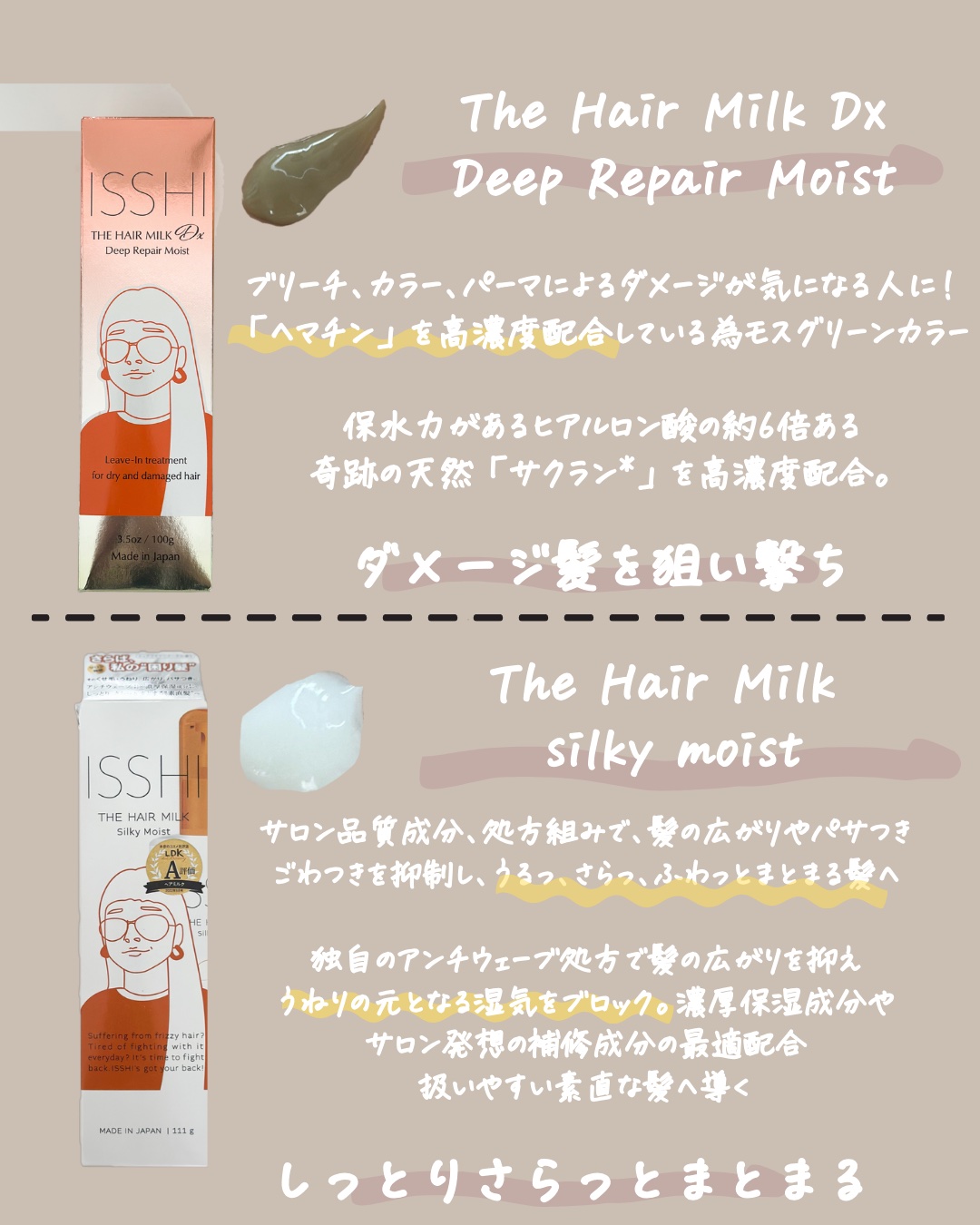 イッシ ザ ヘアミルク Dx ディープリペアモイスト 100g/ISSHI/ヘアミルクを使ったクチコミ（3枚目）