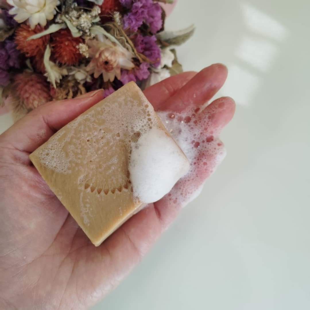 獺祭 手造り酒粕 石鹸/旭酒造/ボディ石鹸を使ったクチコミ(4枚目)