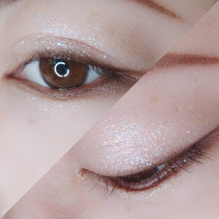 グリッター シャドウ カラー 02 ホワイトホール(WHITE HOLE)/rom&nd/グリッターを使ったクチコミ(3枚目)