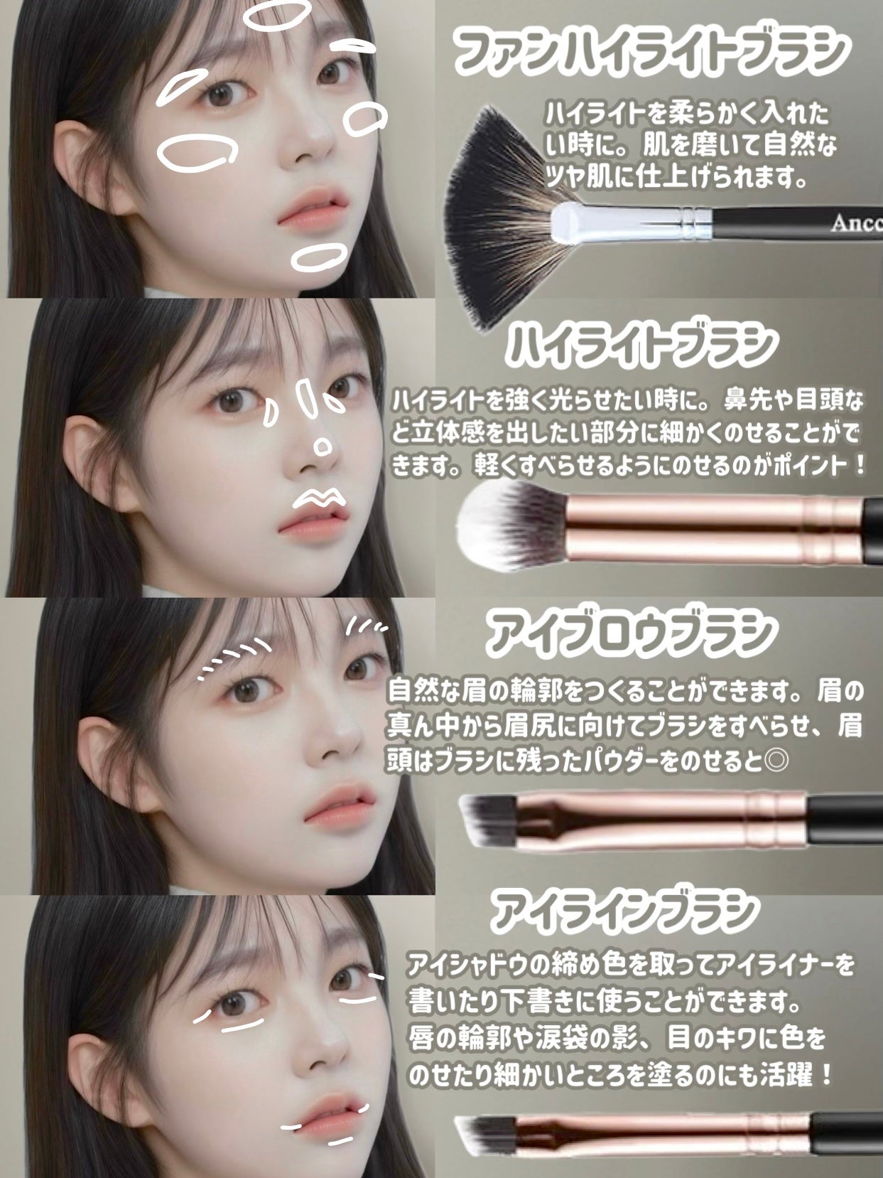 アイシャドウブラシセット/ロージーローザ/メイクブラシを使ったクチコミ(3枚目)