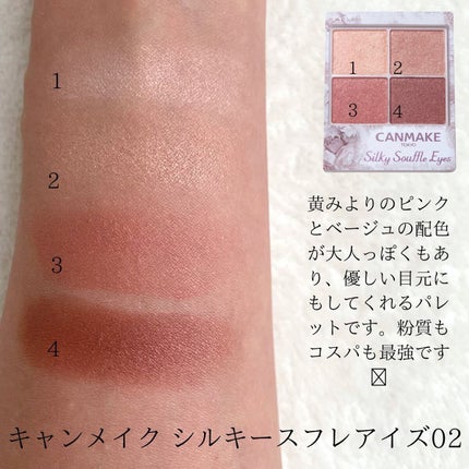 HIROMI アラフォーコスメ on LIPS 「【イエベ秋さんにお勧めのピンクアイシャドウ🌸】4タイプの中で、..」(5枚目)