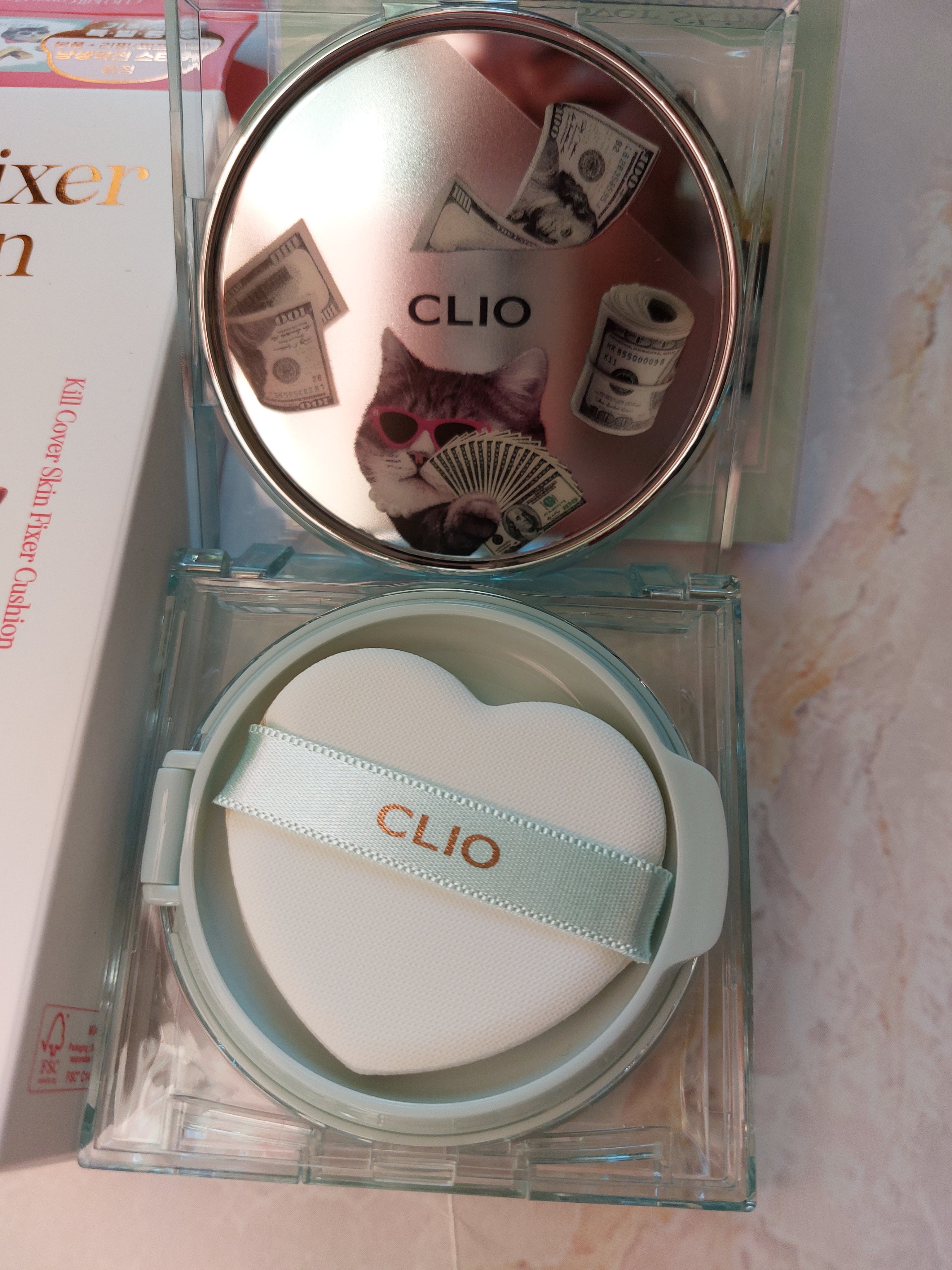 クリオ キル カバー スキン フィクサー クッション 21N LINEN/CLIO/クッションファンデーションを使ったクチコミ（2枚目）
