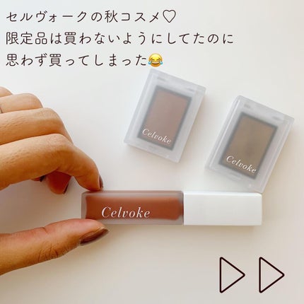 セルヴォーク ヴォランタリー アイズ EX01 アンバー/Celvoke/単色アイシャドウを使ったクチコミ(2枚目)