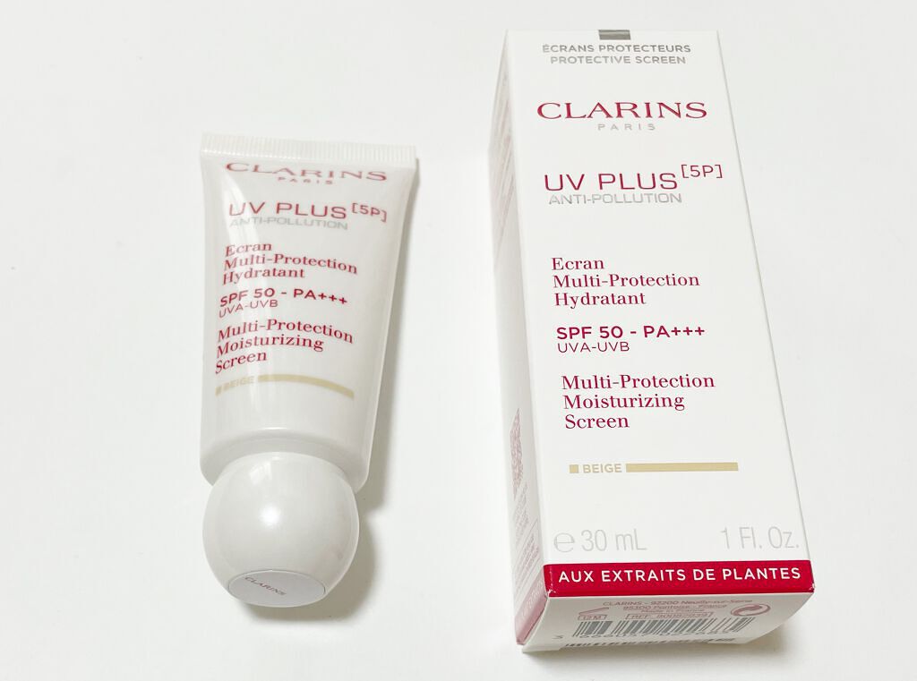 UVプラス 5P モイスチャライジング マルチ デイ スクリーン ベージュ/CLARINS/日焼け止めミルクを使ったクチコミ（1枚目）