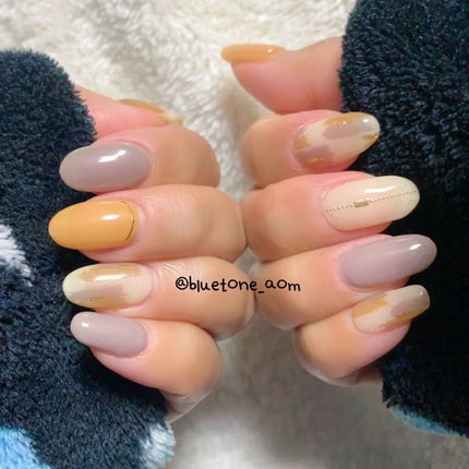 ネイルフィット ジェルネイルシール キャラメルチョコニュアンス/GELATO FACTORY/ネイルシールの画像