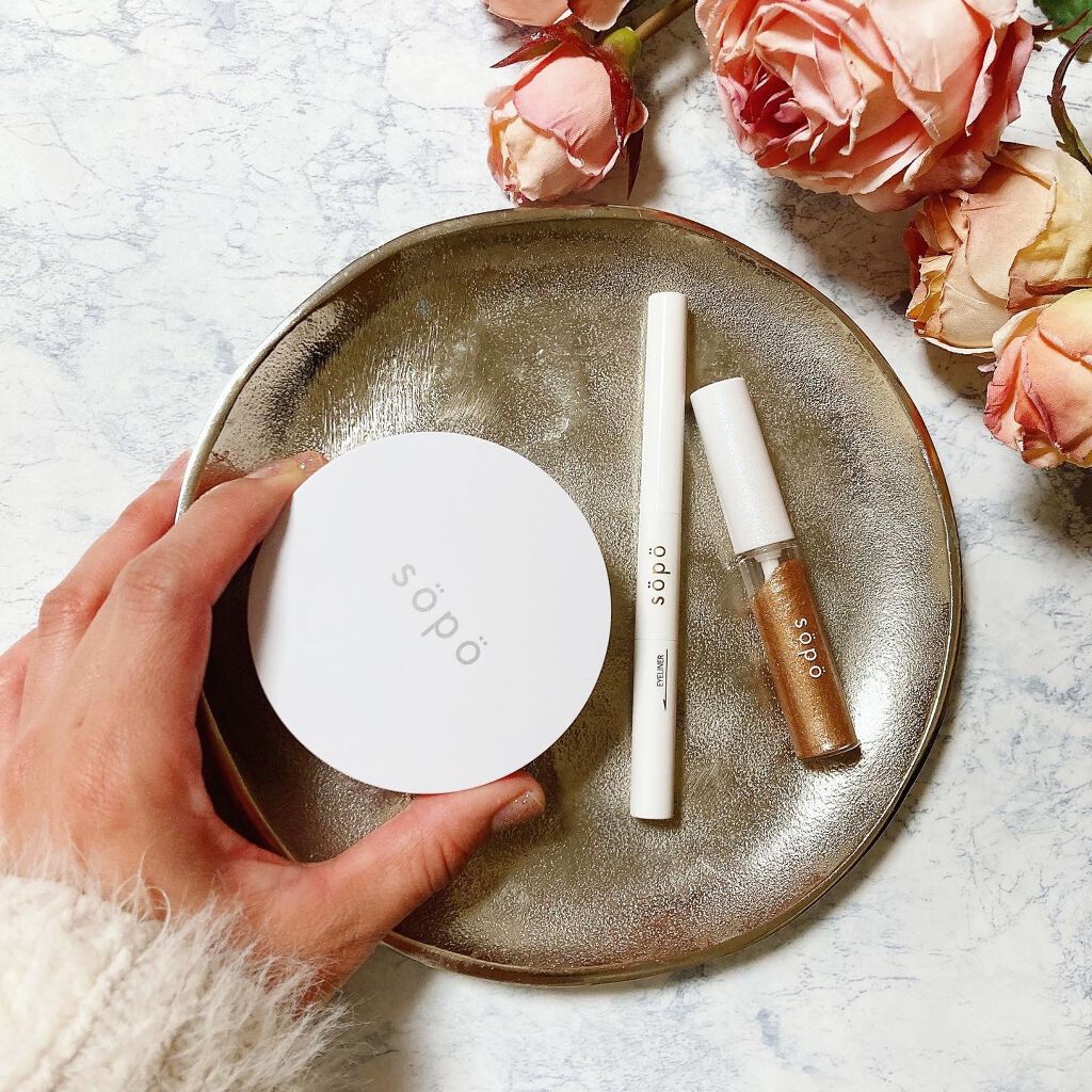 パウダー&ライナー 01 オレンジ×レッドブラウン（マンダリンオレンジ）/sopo/スティックアイシャドウを使ったクチコミ（1枚目）