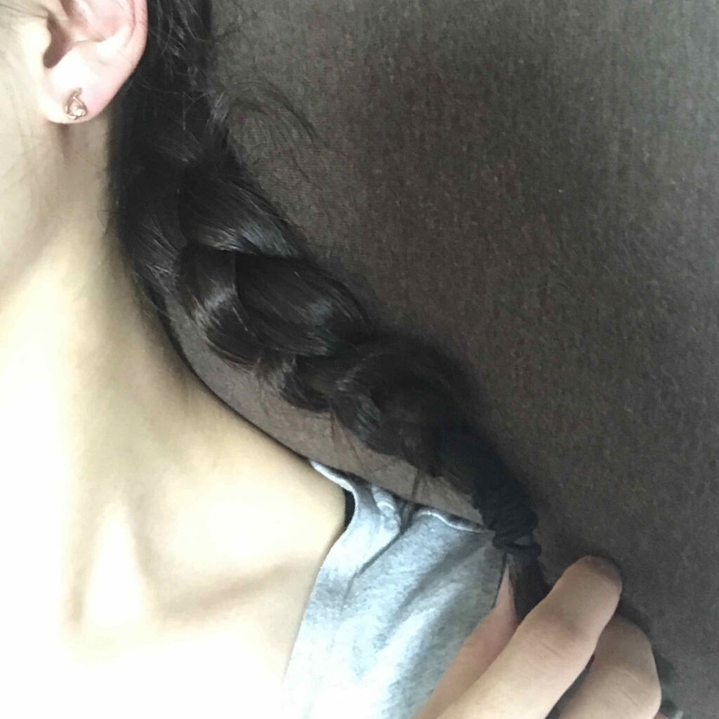 からまないゴム S ブラック/DAISO/ヘアアクセサリーを使ったクチコミ（2枚目）