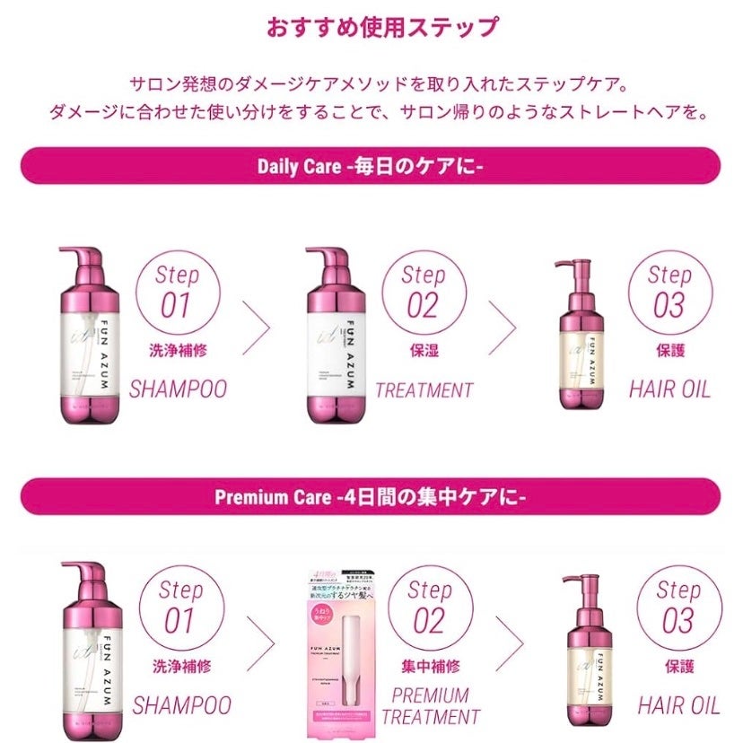 id プレミアムストレート&ダメージリペア シャンプー/ヘアトリートメント/FUN AZUM/市販シャンプーを使ったクチコミ(5枚目)