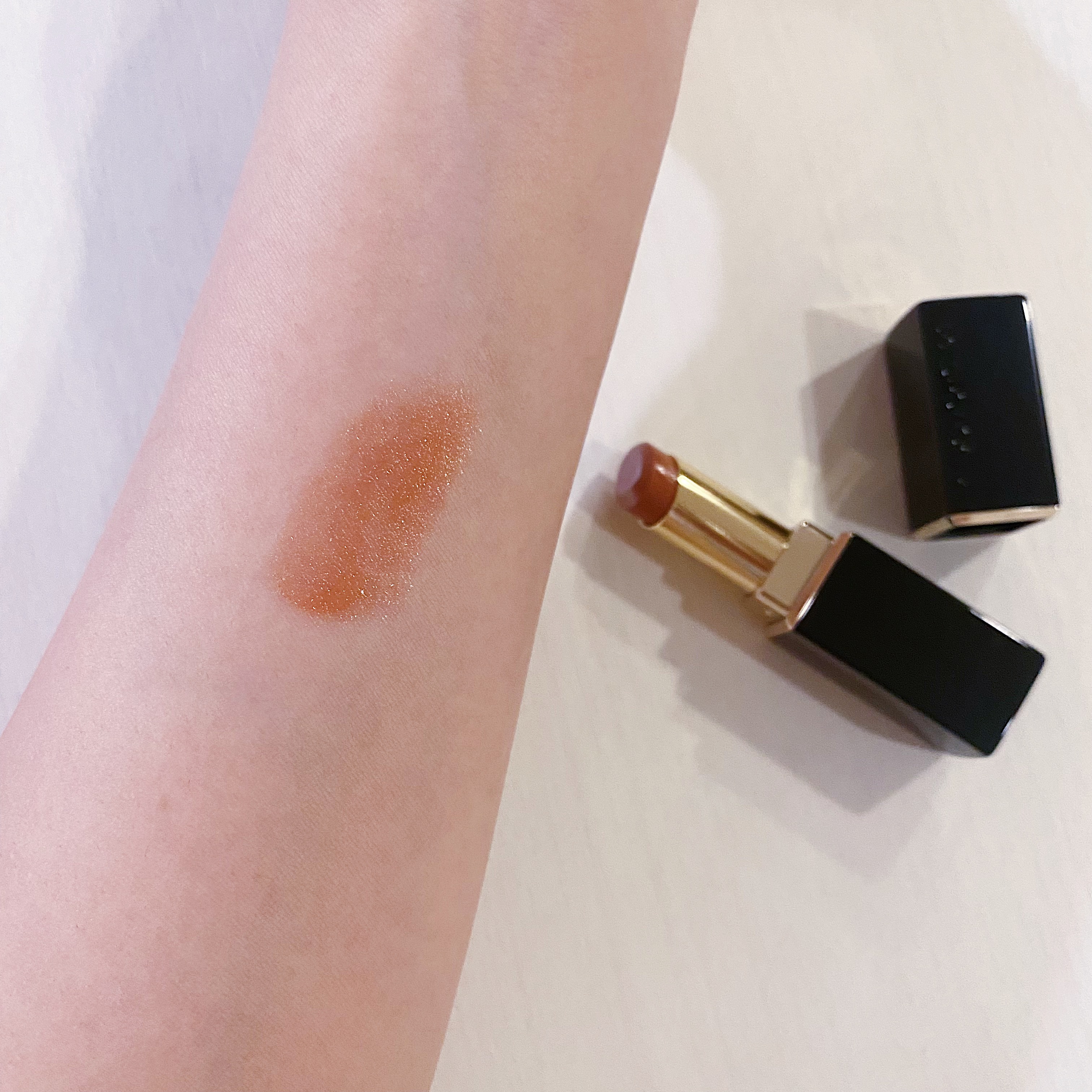 モイスチャー グレイズ リップスティック 01 陽風 - HINATAKAZE/SUQQU/口紅を使ったクチコミ（2枚目）