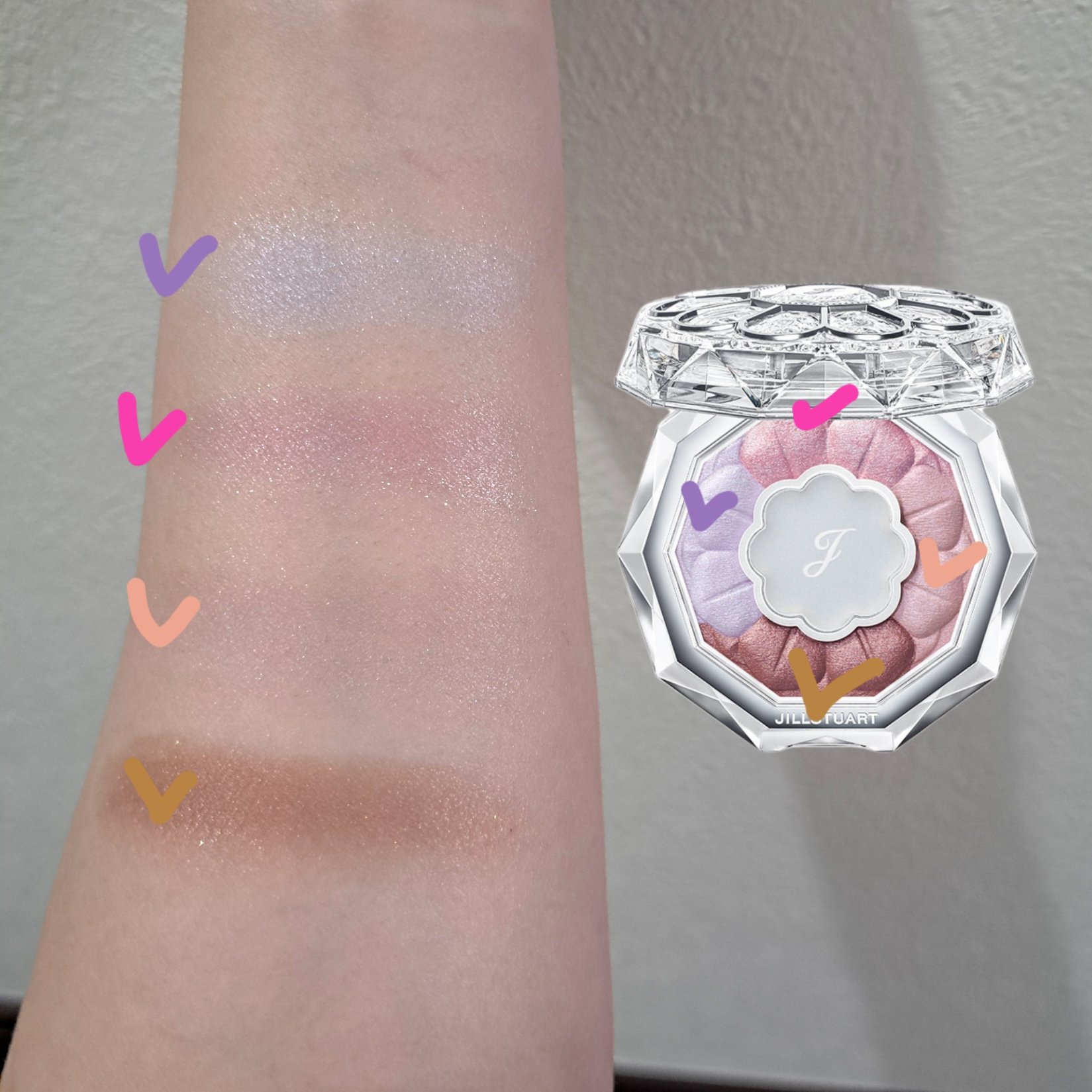 ジルスチュアート ブルームクチュール アイズ 07 la la hydrangea/JILL STUART/アイシャドウパレットを使ったクチコミ（2枚目）