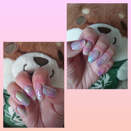 ジェルネイルシール/DAISO/ネイルシールを使ったクチコミ(1枚目)