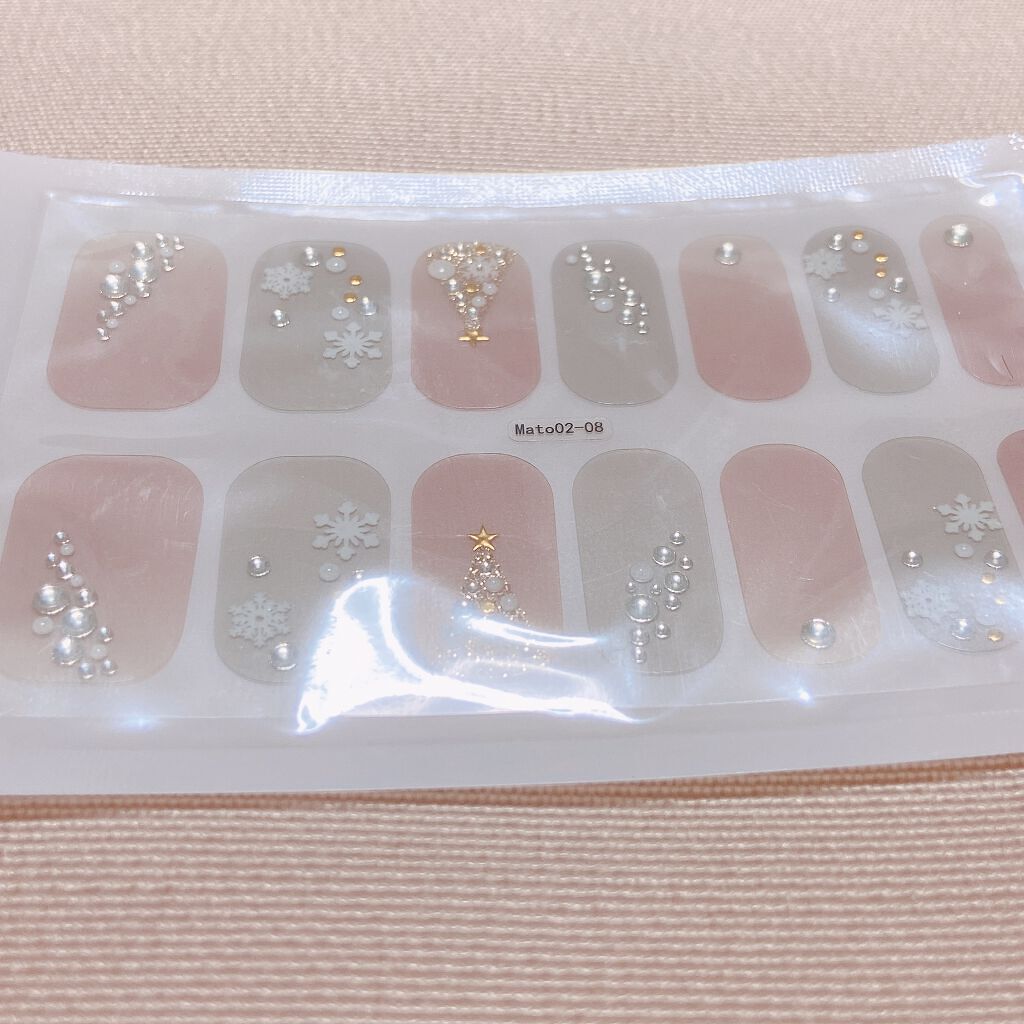 ネイルシール/Qoo10/ネイルシールを使ったクチコミ（3枚目）