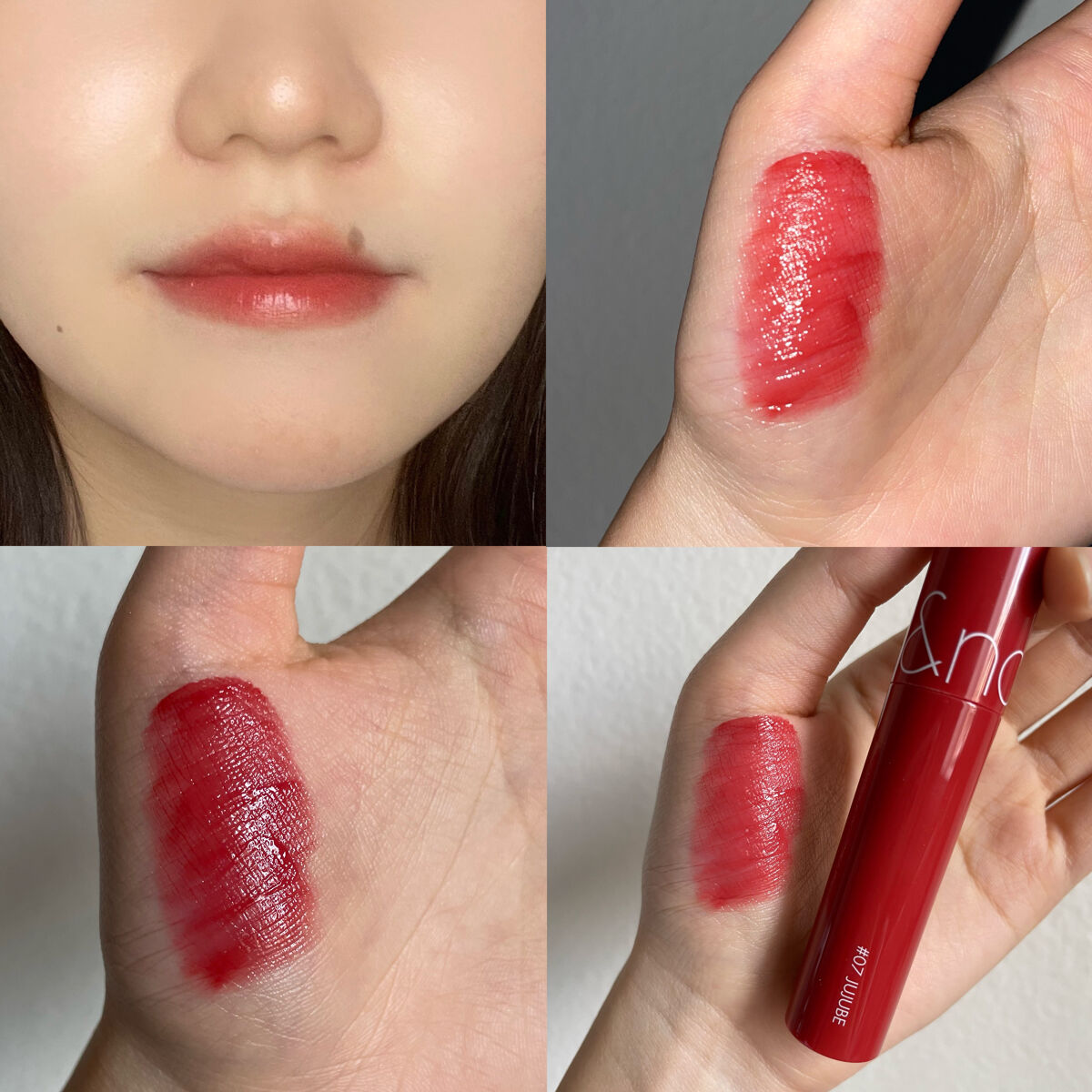 ジューシーラスティングティント/rom&nd/リップティントを使ったクチコミ（2枚目）