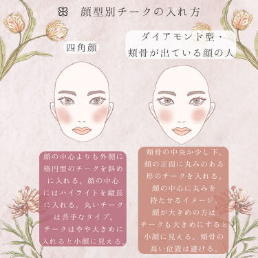 クリームチーク キャンメイクを使った口コミ 顔型別にチークの入れ方をまとめました たま By ぽん Lips