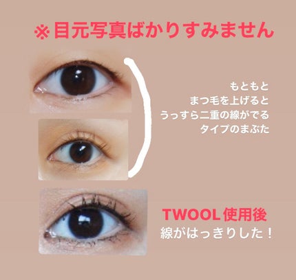 TWOOLダブルアイリッドハイブリットフィルム/SHOBIDO/二重まぶた用アイテムを使ったクチコミ(3枚目)