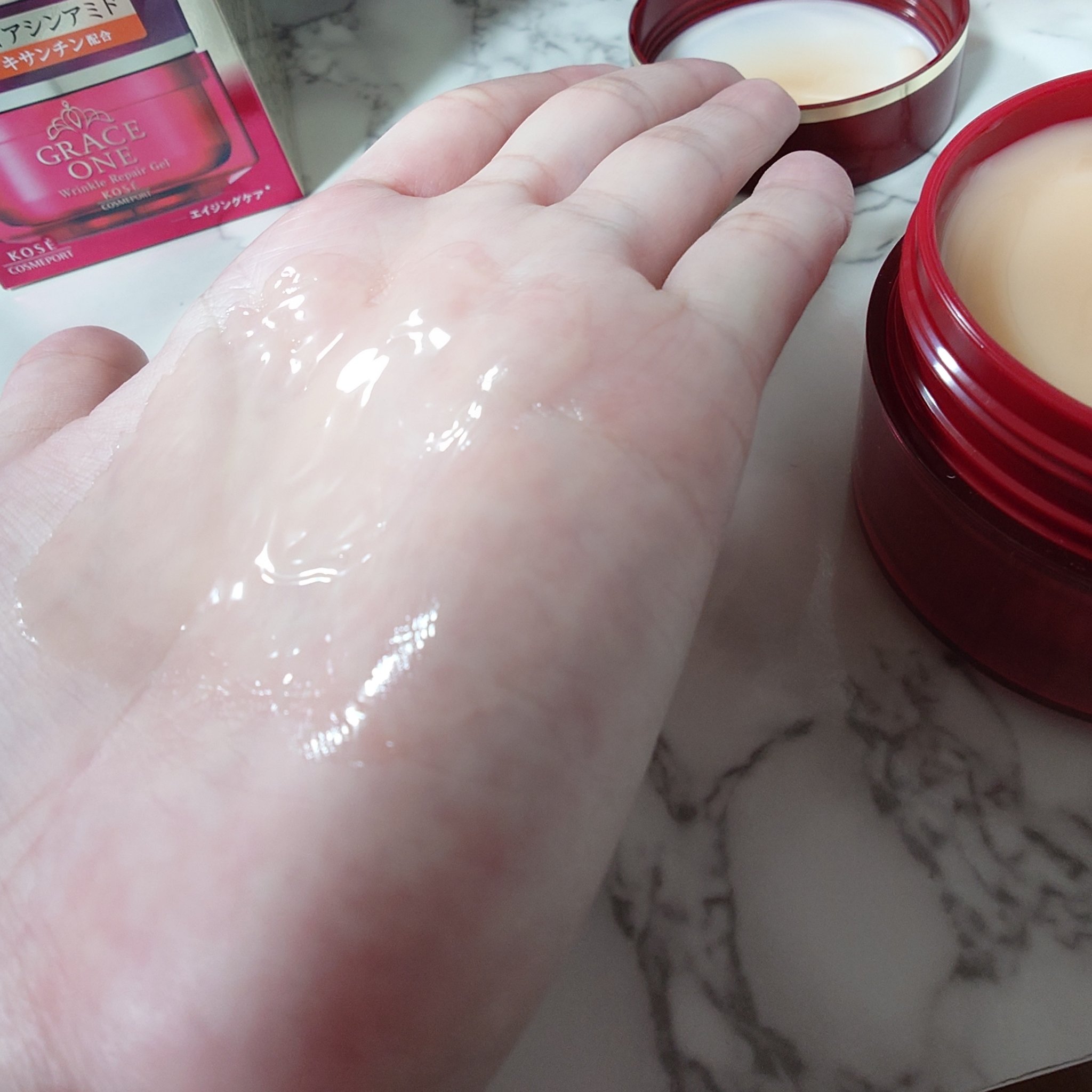 グレイス ワン　薬用リンクル　リペアジェル/グレイスワン/オールインワン化粧品を使ったクチコミ（3枚目）