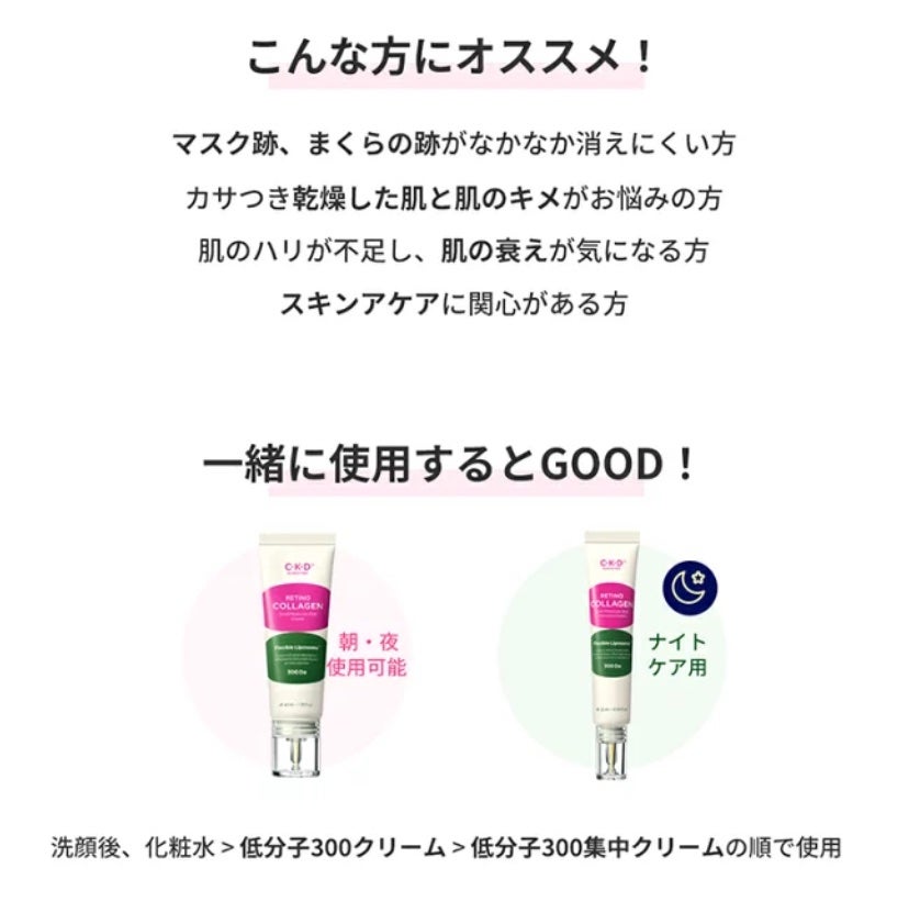 レチノコラーゲン低分子300集中クリーム/CKD/フェイスクリームを使ったクチコミ(5枚目)