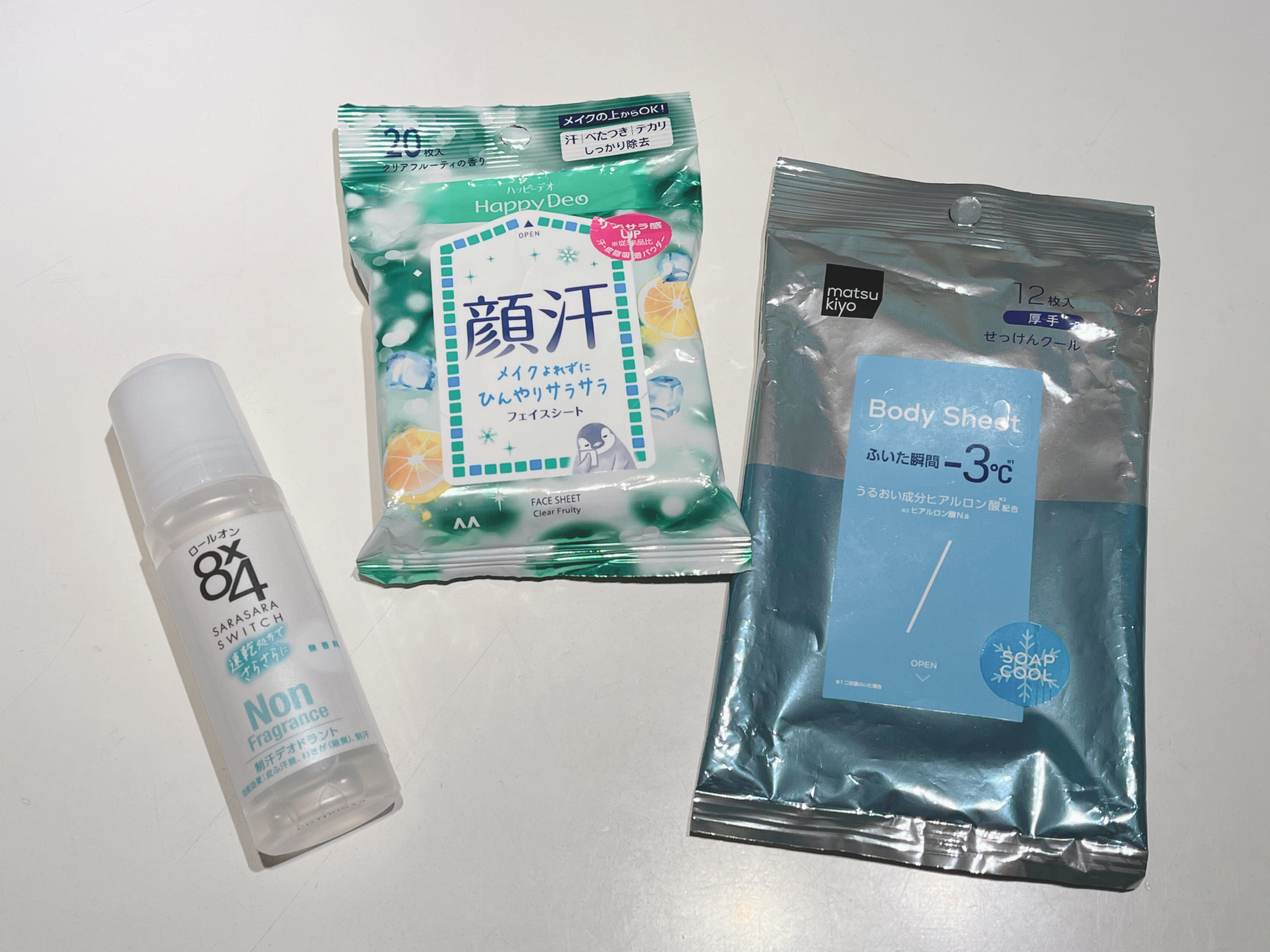 ハッピーデオ フェイスシート リフレッシュミント クリアフルーティ/マンダム/フェイスシートを使ったクチコミ（1枚目）