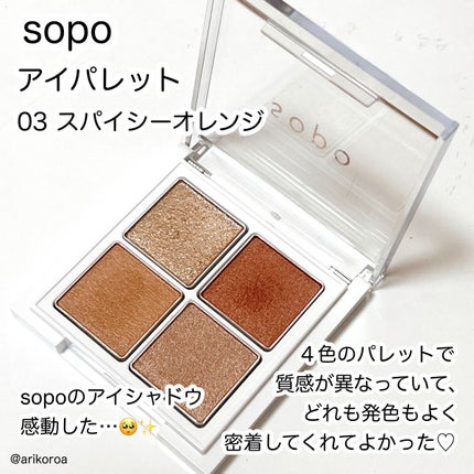 アイパレット/sopo/アイシャドウパレットを使ったクチコミ(2枚目)