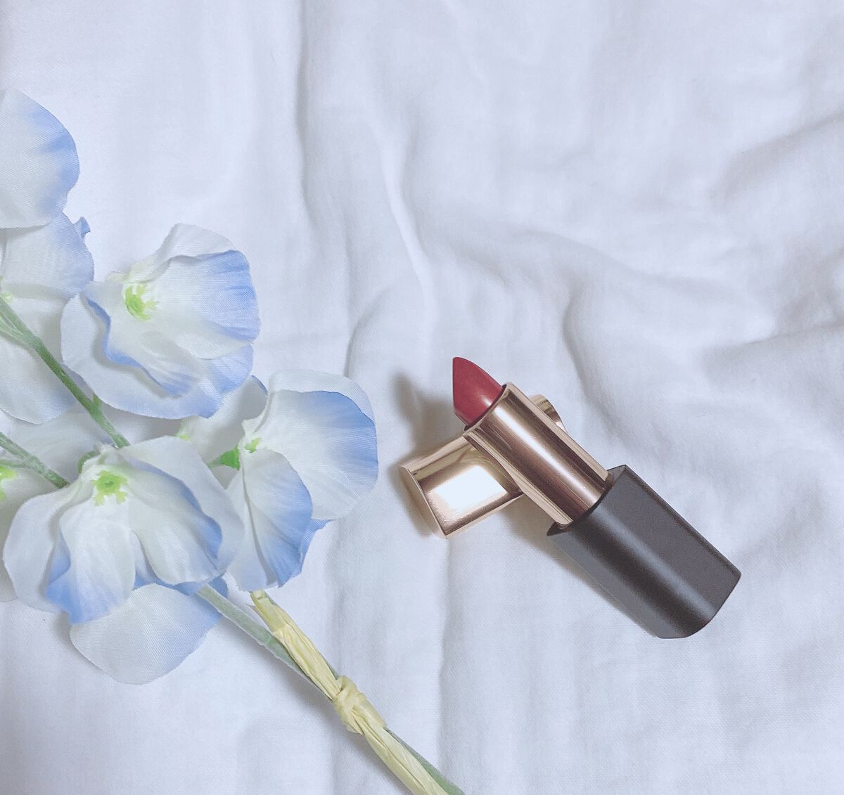 LUXURY CREAMY SATIN No.04 PINK STONE/Beauty Cottage/口紅を使ったクチコミ（2枚目）