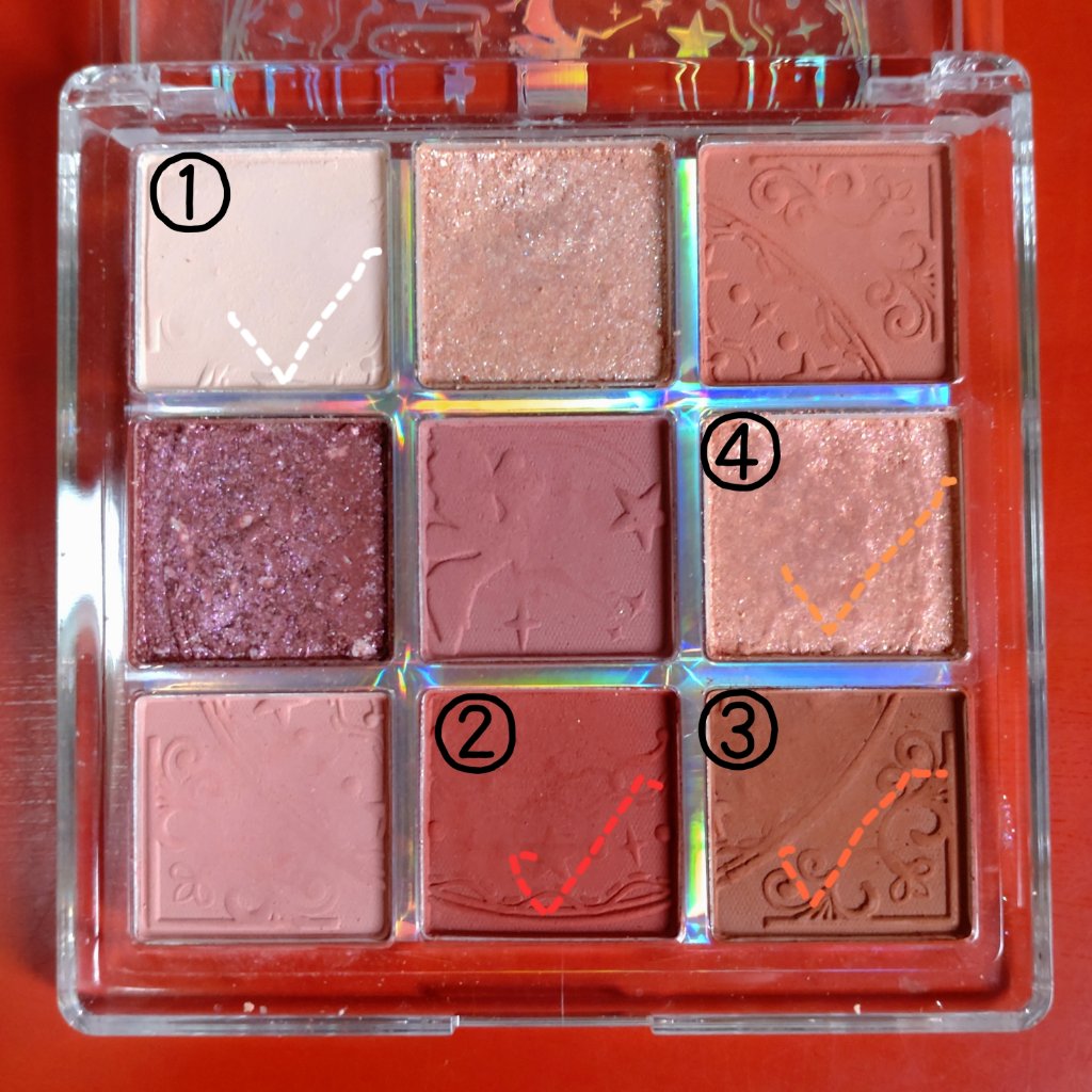 クォーツ 9色アイシャドウパレット(ドリームランドアイシャドウ)/ZEESEA/アイシャドウパレットを使ったクチコミ（2枚目）