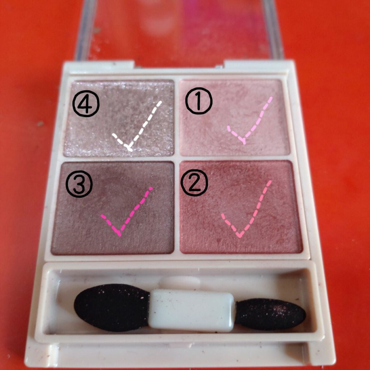 シルキースフレアイズ(マットタイプ)/キャンメイク/アイシャドウパレットを使ったクチコミ(2枚目)