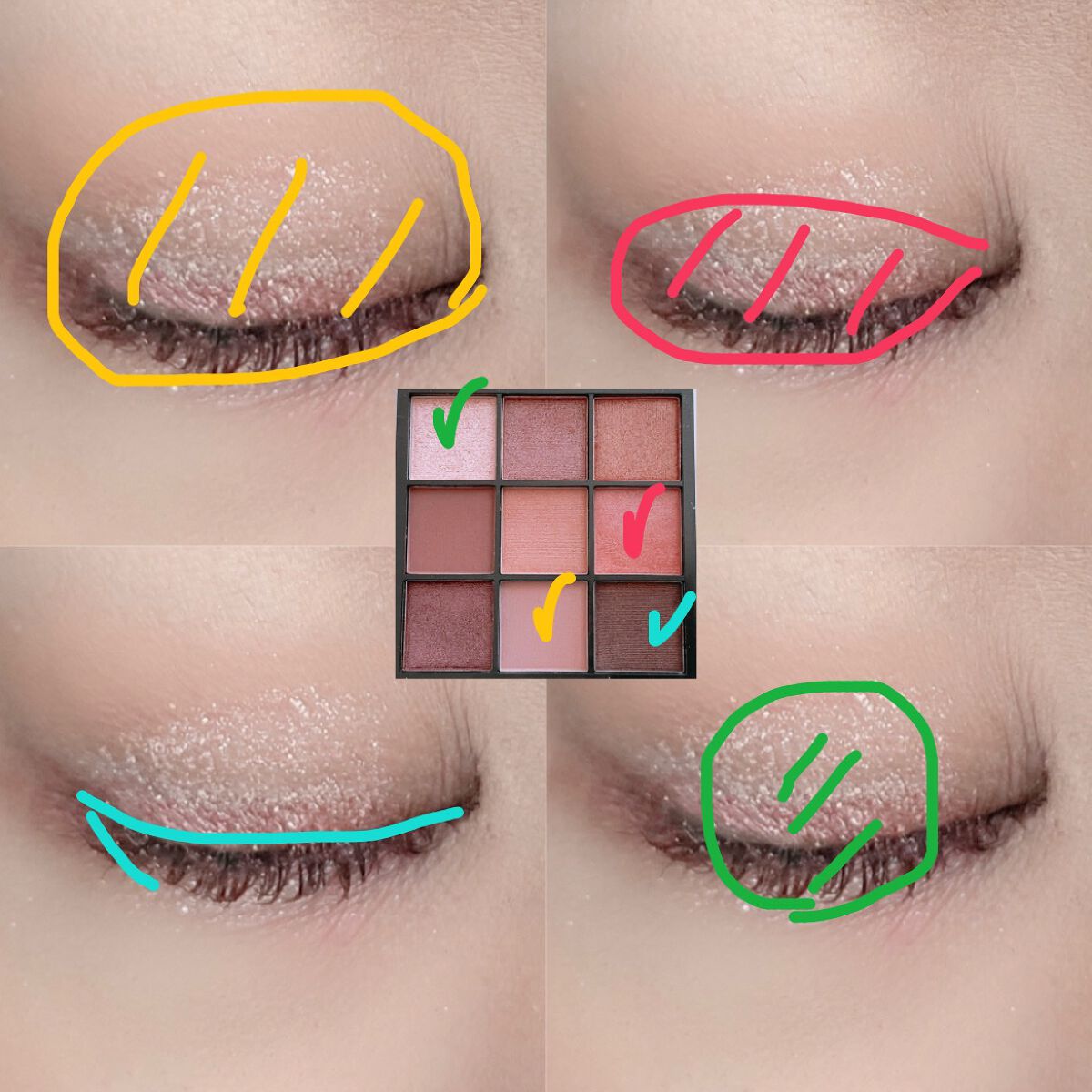 ブルーミングアイカラーパレット (TOKYO GIRLS COLLECTION)/U R GLAM/アイシャドウパレットを使ったクチコミ（2枚目）