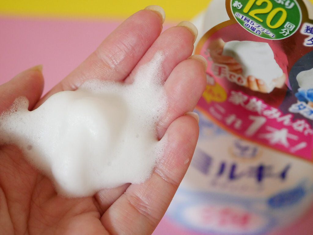 泡で出てくる ミルキィボディソープ やさしいせっけんの香り/ミルキィ/ボディソープを使ったクチコミ(2枚目)