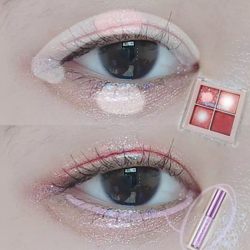 TWINKLE POP Pearl Flex Glitter Eye Palette/CLIO/アイシャドウパレットを使ったクチコミ（2枚目）