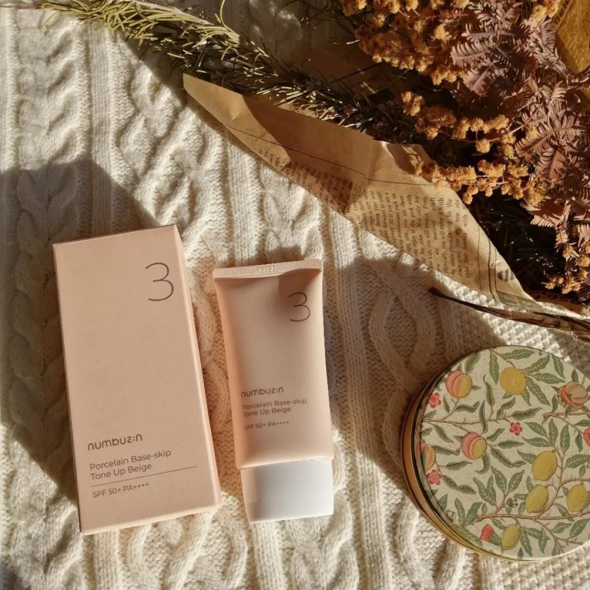 3番 ノーファンデ陶器肌トーンアップクリーム/numbuzin/化粧下地を使ったクチコミ(1枚目)