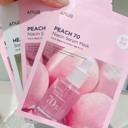 桃70%ナイアシンシートマスク/Anua/シートマスク・パックを使ったクチコミ(1枚目)