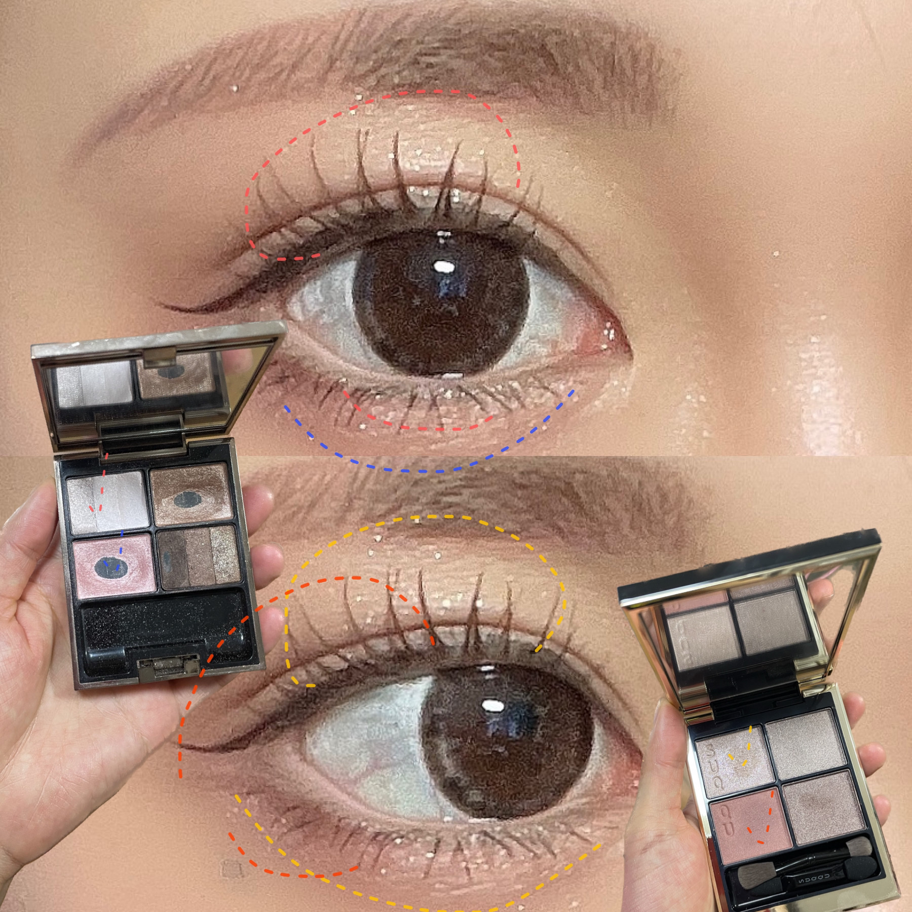 スリーディメンショナルアイズ/LUNASOL/アイシャドウパレットを使ったクチコミ（3枚目）