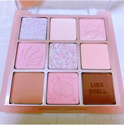 マイフェイブムードアイパレット 9カラー 07 SHELL IN THE SEA/HOLIKA HOLIKA/アイシャドウパレットを使ったクチコミ(3枚目)