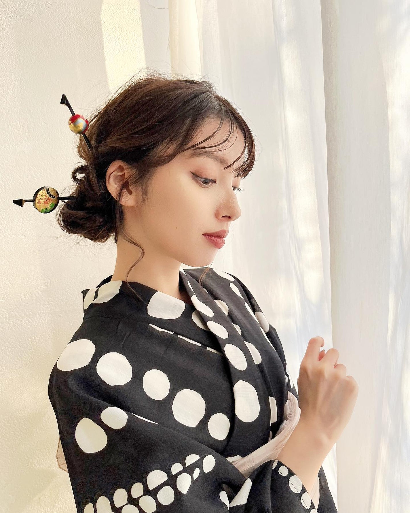 HARUNA on LIPS 「.先日の浴衣のヘアメイク🌟.いろんなアレンジをたくさんしました..」(1枚目)