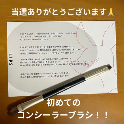 ダブルエンドコンシーラーブラシ/ロージーローザ/メイクブラシを使ったクチコミ(1枚目)
