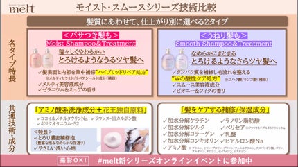 メルト モイストシャンプー/トリートメント/melt/市販シャンプーを使ったクチコミ(3枚目)