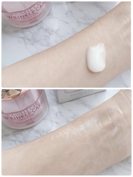 リンクルケア ホワイト モイストジェルクリーム/グレイスワン/オールインワン化粧品を使ったクチコミ(4枚目)